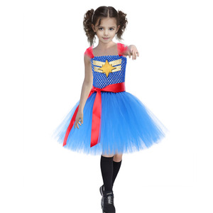 Ropa Infantil de Estilo Europeo y Americano, Nueva Ropa de Cosplay de Capitana <span class=keywords><strong>Marvel</strong></span> para Niños, Disfraces de Cosplay para Niñas - Product Image 3