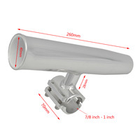 Support de canne à pêche marin en acier Xinxing, argenté, 7/8"-1", lisse