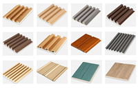 Panel de pared de rejilla WPC de Wayon, película de PVC impermeable, tipo Canal, tablero ignífugo decorativo para interiores y exteriores