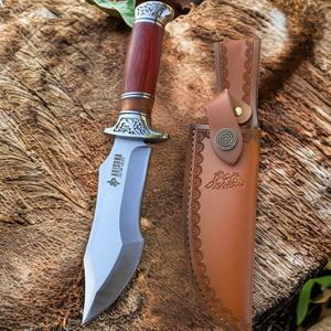 Couteau de survie Hare de haute qualité à lame fixe en acier inoxydable, manche en bois industriel, pour camping en extérieur, DIY, OEM - Product Image 2