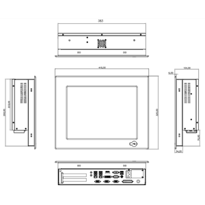 PC Industriale con Pannello da 15 Pollici, Quad Core I3 I5 I7, Schermo Touch Resistivo, PC All-in-One per Uso Sotto la Luce Solare - Product Image 6