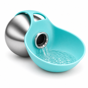 Dispenser d'Acqua Portatile per Animali Domestici Petop, Bottiglia da Viaggio in Acciaio Inox con Ciotola Pieghevole in Silicone per Cani e <span class=keywords><strong>Gatti</strong></span> - Product Image 5