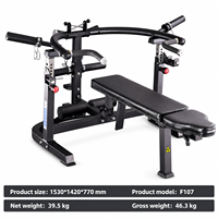 Machine de musculation commerciale pour développements au sol avec demi-rack – Équipement d'entraînement de force pour la partie supérieure du corps et la poitrine pour salle de sport