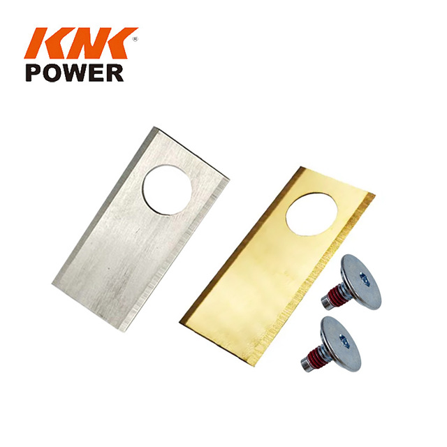 Replacement Lawn Mower Blade With Screw 3 9 30 Packs Stainless Steel With Titanium Coated Fit  MIIMO 300 and 500  39.2*18*0.5MM