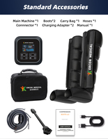 Masseur de jambes à compression d'air rechargeable professionnel, bottes à pompe DVT pour soulager l'œdème et prévenir les caillots sanguins
