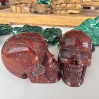 Crânes humains sculptés à la main en quartz rose de 3-4 pouces, matériaux mixtes, pour collection et cadeaux (vente en gros)