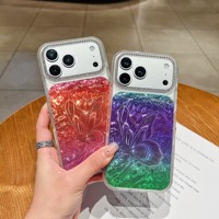 Étui de téléphone portable en PC transparent de luxe avec design papillon en diamant et design cristal pour iPhone 17/16/15/14/13 Pro Max