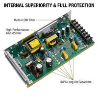 Convertisseur DC-DC isolé SD-100D 100W, entrée 72-144VDC vers sortie 12V 24V 48V DC, alimentation à découpage pour applications industrielles et ferroviaires (SMPS)