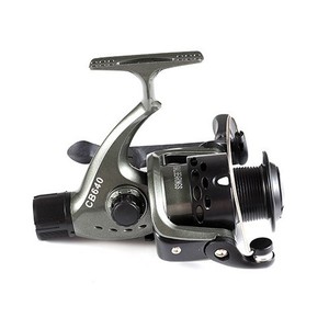 Moulinet spinning CBG40 en alliage d'aluminium avec frein arrière pour la pêche au surfcasting et aux leurres, longue portée, noir - Product Image 1