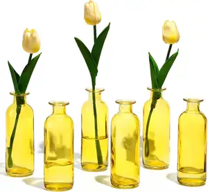 Vaso di vetro Bud vasi barattoli da farmacia Decor antico vaso di fiori di alta classe per centrotavola mazzi decorazioni per la casa matrimonio