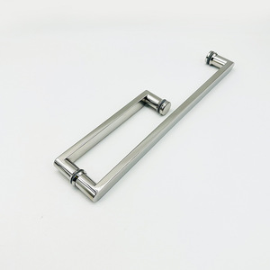 Poignée de porte et de fenêtre en acier inoxydable Asahi Ze XZ 425, moderne, simple, carrée, polie, pour porte en verre de salle de bain - Product Image 2