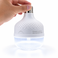 Ampoules LED à commande tactile, batterie rechargeable, 30W, lumière d'urgence pour le camping, AC85-265V, étanche, anti-poussière, 6500K, ampoules blanches froides
