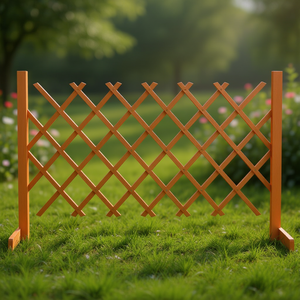 Valla de Jardín de Madera Maciza de Abeto, 47.2x35.4 Pulgadas, Duradera, Rectangular, Estilo Tradicional para Cercas de Patios Traseros - Product Image 2