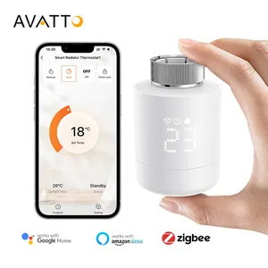 Avatto Tuya 지그비 스마트 라디에이터 밸브 디지털 온도 조절기 지그비 게이트웨이 제어 스마트 온도 조절기 라디에이터 밸브