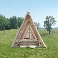 Tente gonflable triangulaire de luxe 4,5 m² pour camping extérieur quatre saisons, ouverture rapide automatique, imperméable, en tissu Oxford