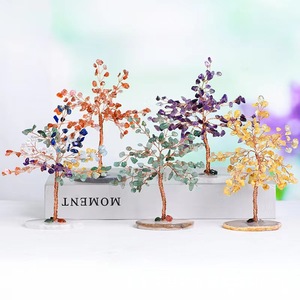<b>Crystal</b> <b>Tree</b> Ornament Handmade <b>Crystal</b> Decor Home Office Desk Decoration Height 15cm - Product Image 1
