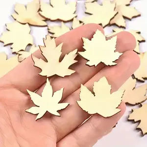 Maple Leaf Shaped Wedding Jewelry Pack Of 50 Polished Plywood Decorations