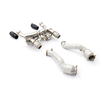 Knalpot Sporty Lengkap MPER Untuk McLaren 720S 4.0T V8 Spider Coupe T304 Stainless Sport Catalyst Downpipe Ujung Hitam Matte