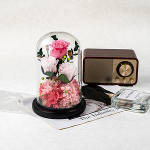 Preserved rose Pearl decorative glass Cover <b>Gift</b> <b>Box</b> Mother's Day Valentine's Day Birthday Red Pink Eternal Rose <b>Gift</b> - Product Image 5