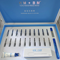 Kit de soin professionnel HA+BM Saphire Beauty Eye Spa : Masque et sérum raffermissants pour les yeux au peptide de cuivre bleu, pour appareil RF