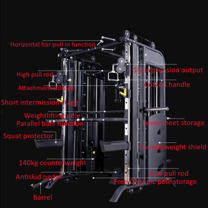 Semicomercial Muti Trainer Power Cage Squat Rack Gimnasio en casa Máquina <span class=keywords><strong>Smith</strong></span> multifunción para equipo <span class=keywords><strong>de</strong></span> gimnasio - Product Image 6