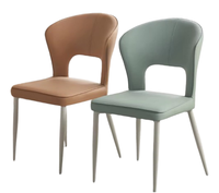 Style crème nordique coussin doux chaise de salle à manger lumière luxe dossier haut de gamme maison hôtel Table à manger chaise Simple vie moderne