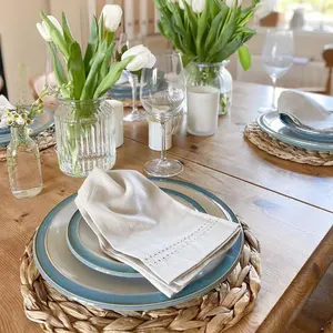 Factory Supply Natural Wicker Round Woven Placemats Water Hyacinth Straw Braided Placemats With Best Quality