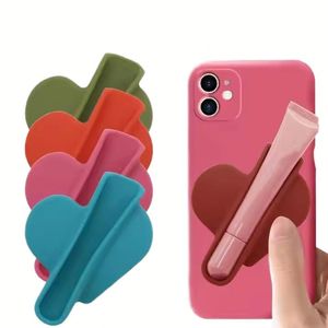 Support de téléphone adhésif double face en silicone rose en forme de cœur, petit et personnalisé, avec ventouse pour fixation - Product Image 5