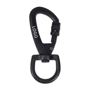 Custom LOGO Heavy Duty Dog Leash Harness Locking Carabiner <b>Clip</b> with Swivel Ring for Securing Pets - Product Image 1