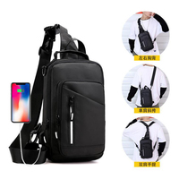 Nouveau design de sac à connecteur USB Messenger Style sac portable d'extérieur sac à bandoulière en nylon de haute qualité pour hommes