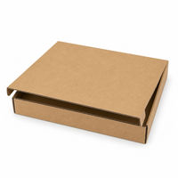 Benutzerdefiniertes Logo Braune Kraft-Wellpappe-Versandbox Flache Rechteckige Starre Papierkartons für E-Commerce-Versand