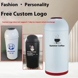 Mở Top thép không gỉ đạn Thùng rác có thể cho nhà văn phòng phòng tắm nhà bếp Sử dụng trực tiếp ném lưu trữ xô nắp cho không gian công cộng - Product Image 4