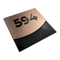 Lettres décoratives 3D en acrylique de haute qualité, plaques de numéros de maison en métal doré, lettres braille ADA, néons pour voitures, maisons, hôtels