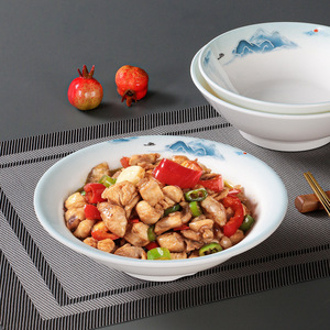 Xiangyuan Mei Restaurant Hotel <b>Melamine</b> Soup <b>Plates</b> Imitation Porcelain <b>Plates</b> Commercial <b>Plates</b> Deep <b>Plates</b> Round <b>Plates</b> Soup - Product Image 1