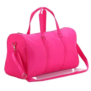 Bolsa de viaje grande en stock para mujer, bolsa de fin de semana para chicas universitarias, bolsa grande de nailon para yoga y gimnasio para jóvenes