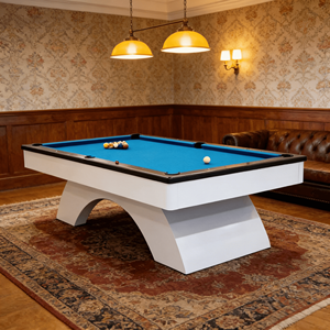 Table de <span class=keywords><strong>billard</strong></span> de luxe à base incurvée, 9 pieds, 9 boules, surface de jeu en ardoise 290*160cm, poches en caoutchouc, pour salle de jeux de villa - Product Image 4
