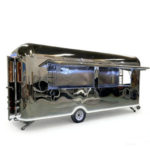 Chariot de restauration mobile élégant à surface miroir, spécialisé dans les glaces, les salades, les collations, pour les événements sportifs sur le campus - Product Image 5