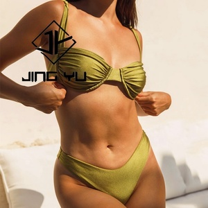 ชุดว่ายน้ำบิกินี่ผ้าซาตินระยิบระยับสำหรับผู้หญิง ดีไซน์หรูหรา คุณภาพสูง ยืดหยุ่น ผลิตจากผ้าที่เป็นมิตรต่อสิ่งแวดล้อม ขายส่ง - Product Image 1