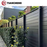 Clôture de cour européenne haut de gamme Porte coulissante en aluminium Kit de clôture de confidentialité en aluminium extérieur Clôture en aluminium pour mur de démarcation