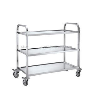 Đảm bảo chất lượng <span class=keywords><strong>3</strong></span> tầng khách sạn dịch vụ phòng Xe đẩy y tế thương mại thép không gỉ bệnh viện thực phẩm xe đẩy - Product Image 1