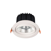 Spot LED encastré moderne en aluminium, angle réglable, anti-éblouissement, 6000K, IP20, pour bureaux et hôtels