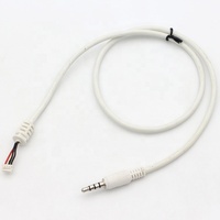 Câble d'assemblage électronique personnalisé blanc avec connecteur Jack TRRS 3,5 mm vers JST 2,0 mm pas de 2,54 mm, 4 conducteurs