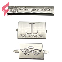 Étiquettes métalliques personnalisées Lihui Hardware avec logo personnalisé, motif de lettres, écologiques, sans plomb, sans nickel, plaques métalliques pour sacs
