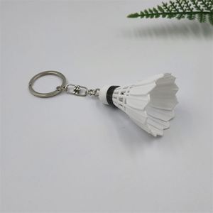 3D Promotional Creative Novelty Gym Sports Toy Gifts Plastic Material Faux Ball Badminton Pendant Bag Charm <b>Key</b> <b>Ring</b> Keychain - Product Image 6