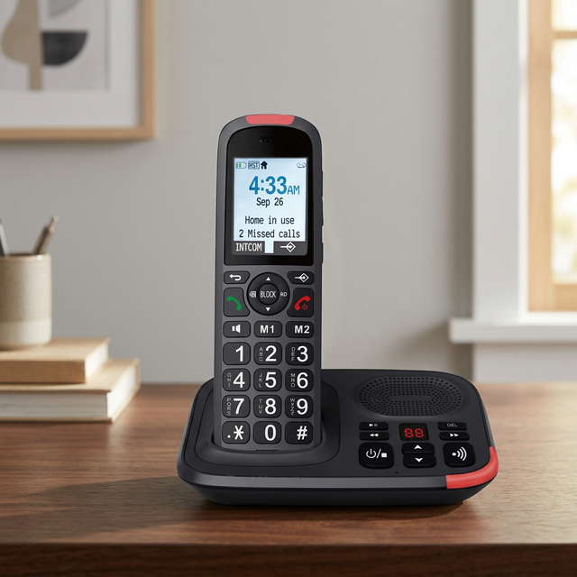Wholesale M1015C-TAM Digital DECT Cordless Phone 2.4inch Color LCD Wireless Landline phone w/ Answering Machine Eng Es Fr