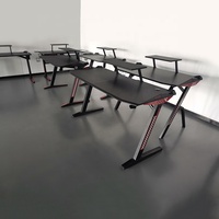 Bureau de jeu ergonomique en métal en forme de R avec éclairage LED pour PC portable et joueurs de console – Vente en gros