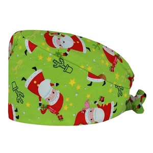 Cuffia Chirurgica Natalizia con Fascia Assorbisudore Regolabile, Cappello Medico Stampato <span class=keywords><strong>per</strong></span> Dottori, Infermieri, Dentisti, Copricapo in Tessuto Morbido - Product Image 5