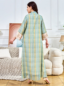 Estación de Comercio Exterior Independiente <span class=keywords><strong>para</strong></span> Fábrica de <span class=keywords><strong>Ropa</strong></span>: Nuevo Vestido de Noche de Primavera con Estampado Floral y Lentejuelas, Largo hasta el Suelo, Corte en A - Product Image 2