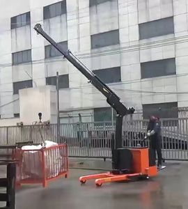 Grúa de tienda giratoria eléctrica Grúa eléctrica de una sola tienda Apilador eléctrico Transpaleta Carretilla elevadora diésel Pasillo muy estrecho - Product Image 4