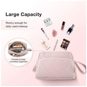 Bolsa de Cosméticos Portátil Fabricada en China por Fábrica BSCI, Bolsa de Maquillaje para Mujer, Bolsa de Almacenamiento de Cosméticos con Asa para - Product Image 1